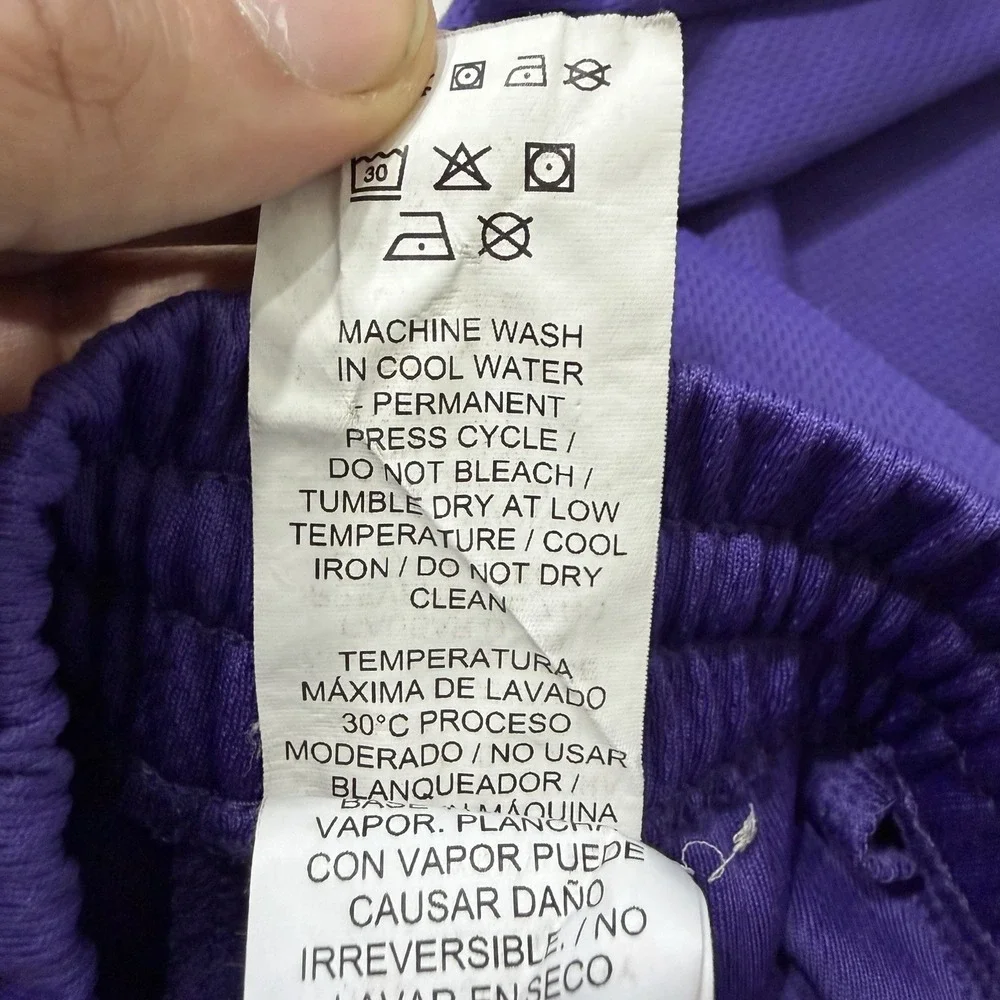 PUMA Men's Small Purple Mesh‎ Basketball Shorts Elastic Waist Logo
